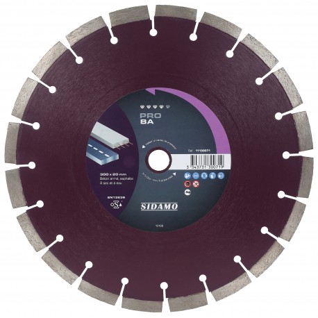 DISQUE DIAMANT PRO BA D. 300 x 20 x H 12