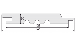 INCA Lame de bardage 20*125 SBN CL3 gris