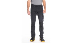 Pantalon de travail stretch avec emplacement genouillères JOBPROC gris T.42