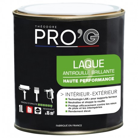 Laque antirouille - 4 teintes - 1L