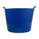 Seau anse plastique usage alimentaire bleu