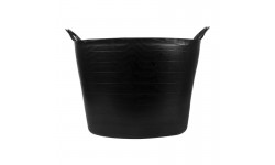Seau flexible 42 litres anse renforcée plastique noir