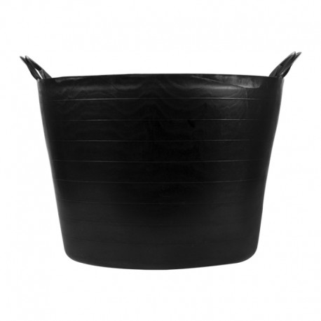 Seau flexible 42 litres anse renforcée plastique noir